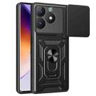 For Realme C61 / C63 Sliding Camera Cover Design TPU Hybrid PC Phone Case(Black) - 1