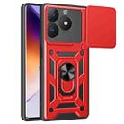 For Realme C61 / C63 Sliding Camera Cover Design TPU Hybrid PC Phone Case(Red) - 1