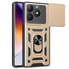 For Realme C61 / C63 Sliding Camera Cover Design TPU Hybrid PC Phone Case(Gold) - 1