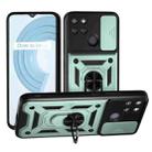 For Realme C21Y / C25Y Sliding Camera Cover Design TPU Hybrid PC Phone Case(Mint Green) - 1