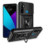 For Realme 5 Sliding Camera Cover Design TPU Hybrid PC Phone Case(Black) - 1
