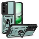 For Realme C71 4G Sliding Camera Cover Design TPU+PC Phone Case(Mint Green) - 1