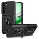 For Realme C71 4G Sliding Camera Cover Design TPU+PC Phone Case(Black) - 1