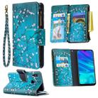 For Huawei P Smart (2019) Colored Drawing Pattern Zipper Horizontal Flip Leather Case with Holder & Card Slots & Wallet(Plum Blossom) - 1