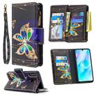 For Huawei P30 Lite Colored Drawing Pattern Zipper Horizontal Flip Leather Case with Holder & Card Slots & Wallet(Big Butterfly) - 1