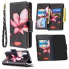 For Huawei P Smart Z Colored Drawing Pattern Zipper Horizontal Flip Leather Case with Holder & Card Slots & Wallet(Lotus) - 1