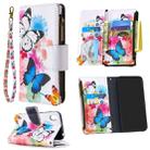 For Huawei Y5 (2019) Colored Drawing Pattern Zipper Horizontal Flip Leather Case with Holder & Card Slots & Wallet(Two Butterflies) - 1