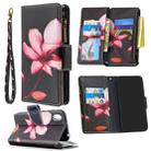 For Huawei Y5 (2019) Colored Drawing Pattern Zipper Horizontal Flip Leather Case with Holder & Card Slots & Wallet(Lotus) - 1