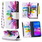 For Huawei Y6 (2019) Colored Drawing Pattern Zipper Horizontal Flip Leather Case with Holder & Card Slots & Wallet(Sun Flower) - 1