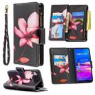 For Huawei Y6 (2019) Colored Drawing Pattern Zipper Horizontal Flip Leather Case with Holder & Card Slots & Wallet(Lotus) - 1