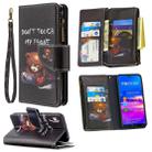 For Huawei Y6 (2019) Colored Drawing Pattern Zipper Horizontal Flip Leather Case with Holder & Card Slots & Wallet(Bear) - 1