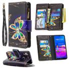 For Huawei Y6 (2019) Colored Drawing Pattern Zipper Horizontal Flip Leather Case with Holder & Card Slots & Wallet(Big Butterfly) - 1