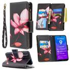 For Huawei Y7 (2019) Colored Drawing Pattern Zipper Horizontal Flip Leather Case with Holder & Card Slots & Wallet(Lotus) - 1