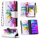 For Huawei Honor 9A Colored Drawing Pattern Zipper Horizontal Flip Leather Case with Holder & Card Slots & Wallet(Sun Flower) - 1