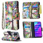 For Huawei Honor 9A Colored Drawing Pattern Zipper Horizontal Flip Leather Case with Holder & Card Slots & Wallet(Tree) - 1