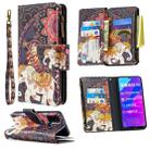 For Huawei Honor 9A Colored Drawing Pattern Zipper Horizontal Flip Leather Case with Holder & Card Slots & Wallet(Flower Elephants) - 1