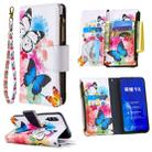 For Huawei Honor 9X Colored Drawing Pattern Zipper Horizontal Flip Leather Case with Holder & Card Slots & Wallet(Two Butterflies) - 1