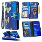 For Huawei Honor 9X Colored Drawing Pattern Zipper Horizontal Flip Leather Case with Holder & Card Slots & Wallet(Gold Butterfly) - 1