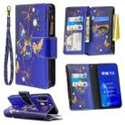 For Huawei Honor 9X Colored Drawing Pattern Zipper Horizontal Flip Leather Case with Holder & Card Slots & Wallet(Purple Butterfly) - 1