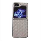 For Samsung Galaxy Z Flip5 5G Woven Texture Folding Phone Case(Grey) - 1