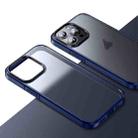 For iPhone 15 Pro Max Ice-Crystal Matte TPU Hard PC Phone Case(Blue) - 1