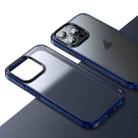 For iPhone 15 Pro Ice-Crystal Matte TPU Hard PC Phone Case(Blue) - 1