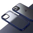 For iPhone 15 Plus Ice-Crystal Matte TPU Hard PC Phone Case(Blue) - 1