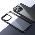 For iPhone 15 Pro Ice Crystal Transparent PC + TPU Phone Case(Black) - 1