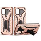 For OPPO A52 / A92 Shockproof TPU + PC Protective Case with Holder(Rose Gold) - 1