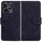 For Realme C53 / Narzo N53 Tiger Embossing Pattern Flip Leather Phone Case(Black) - 1