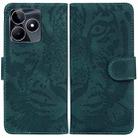 For Realme C53 / Narzo N53 Tiger Embossing Pattern Flip Leather Phone Case(Green) - 1