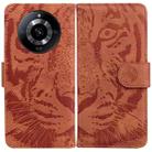 For Realme 11 5G/Narzo 60 India Version Tiger Embossing Pattern Flip Leather Phone Case(Brown) - 1