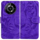 For Realme 11 Pro 5G/11 Pro+ 5G/Narzo 60 Pro 5G Tiger Embossing Pattern Flip Leather Phone Case(Purple) - 1