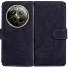 For Realme 12 Pro+ Global Tiger Embossing Pattern Flip Leather Phone Case(Black) - 1