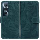 For Realme C65 4G Tiger Embossing Pattern Flip Leather Phone Case(Green) - 1