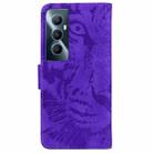 For Realme C65 4G Tiger Embossing Pattern Flip Leather Phone Case(Purple) - 3