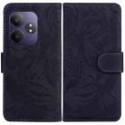 For Realme GT 6 / GT 6T / GT Neo6 Tiger Embossing Pattern Flip Leather Phone Case(Black) - 1