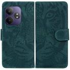 For Realme GT 6 / GT 6T / GT Neo6 Tiger Embossing Pattern Flip Leather Phone Case(Green) - 1