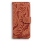 For Realme 13+ Global Tiger Embossing Pattern Flip Leather Phone Case(Brown) - 3