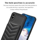 For iPhone XS Max BF26 Wave Pattern Card Bag Holder Phone Case(Black) - 3