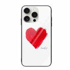 For iPhone 16 Pro Max Colorful Painted Glass Phone Case(Love) - 1