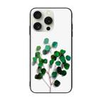 For iPhone 16 Pro Max Colorful Painted Glass Phone Case(Sapling) - 1