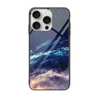 For iPhone 16 Pro Max Colorful Painted Glass Phone Case(Starry Sky) - 1