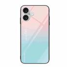 For iPhone 16 Plus Colorful Painted Glass Phone Case(Blue Sky) - 1