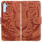 For Samsung Galaxy A25 5G Tiger Embossing Pattern Flip Leather Phone Case(Brown) - 1