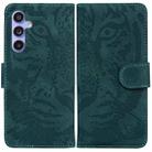 For Samsung Galaxy S23 FE 5G Tiger Embossing Pattern Flip Leather Phone Case(Green) - 1