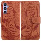 For Samsung Galaxy S23 FE 5G Tiger Embossing Pattern Flip Leather Phone Case(Brown) - 1