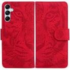 For Samsung Galaxy M54 Tiger Embossing Pattern Flip Leather Phone Case(Red) - 1