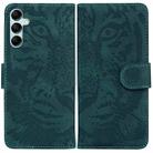 For Samsung Galaxy M54 Tiger Embossing Pattern Flip Leather Phone Case(Green) - 1