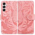 For Samsung Galaxy A05s Tiger Embossing Pattern Flip Leather Phone Case(Pink) - 1